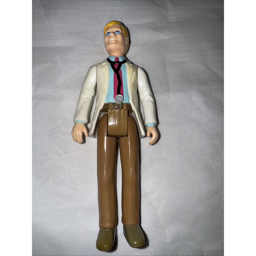 PLAYSKOOL Dollhouse 6" PHYSICIAN DOCTOR MAN DAD People Doll‎ Poseable 1994 Rare!